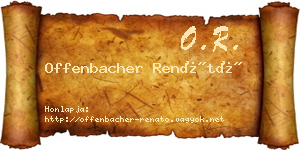 Offenbacher Renátó névjegykártya