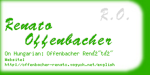 renato offenbacher business card